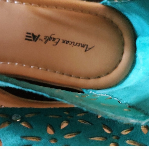 Girls Sandals American Eagle AE Cage Blue Hooded Flat Zipper Shoes-size 12 - Picture 3 of 12